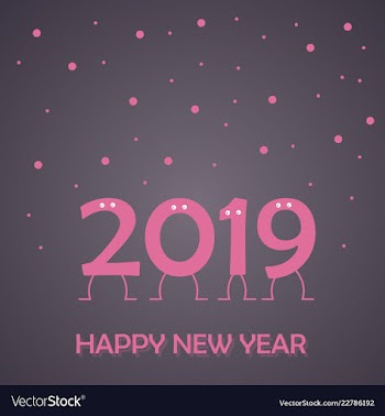 2019 happy new year and marry christmas vector image
