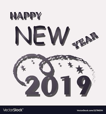 2019 happy new year and marry christmas vector image