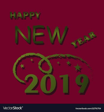 2019 happy new year and marry christmas vector image