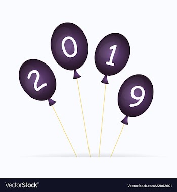 2019 happy new year and marry christmas vector image