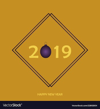 2019 happy new year and marry christmas vector image