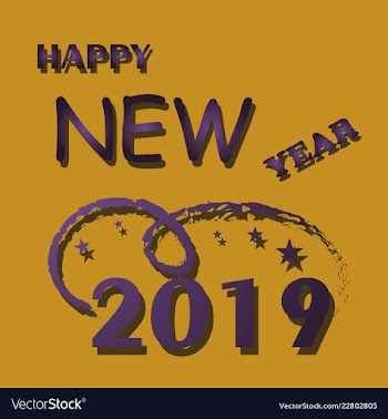 2019 happy new year and marry christmas vector image