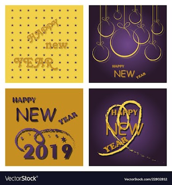 2019 happy new year and marry christmas vector image
