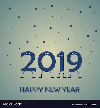 2019 happy new year and marry christmas vector image