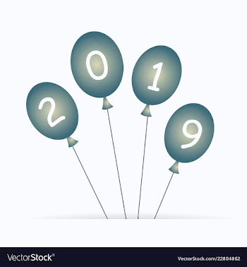 2019 happy new year and marry christmas vector image
