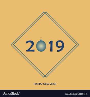 2019 happy new year and marry christmas vector image