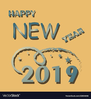 2019 happy new year and marry christmas vector image