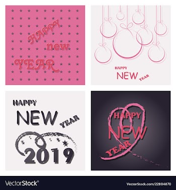 2019 happy new year and marry christmas vector image