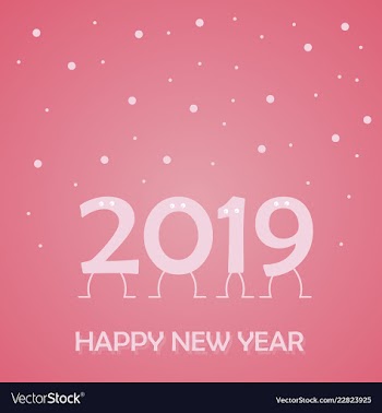 2019 happy new year and marry christmas vector image
