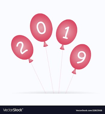 2019 happy new year and marry christmas vector image
