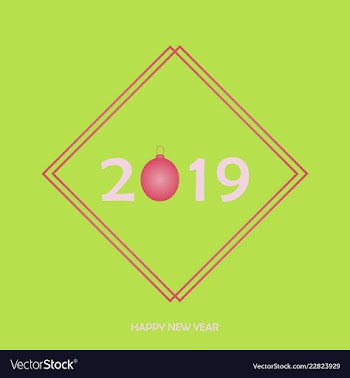 2019 happy new year and marry christmas vector image