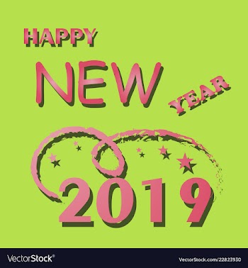 2019 happy new year and marry christmas vector image