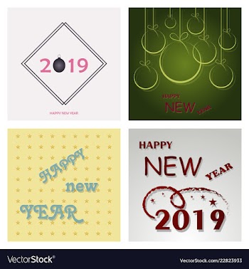 2019 happy new year and marry christmas vector image