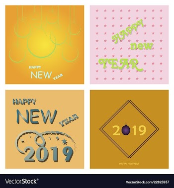 2019 happy new year and marry christmas vector image