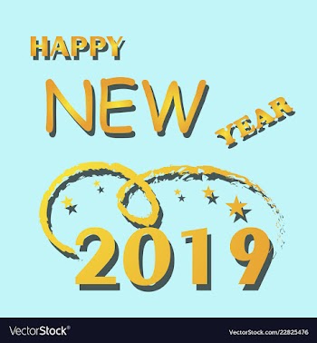 2019 happy new year and marry christmas vector image