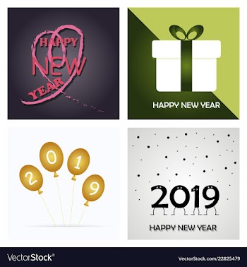 2019 happy new year and marry christmas vector image