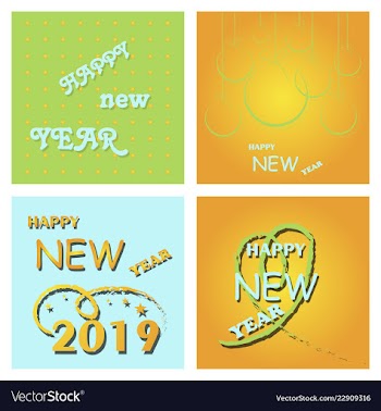 2019 happy new year and marry christmas vector image