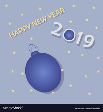 2019 happy new year background for your seasonal vector image