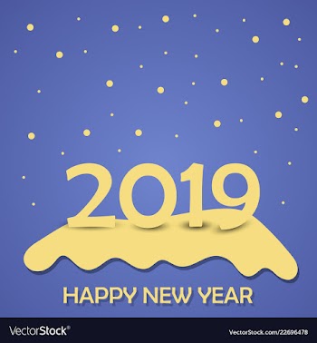 2019 happy new year background for your seasonal vector image