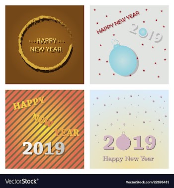 2019 happy new year background for your seasonal vector image