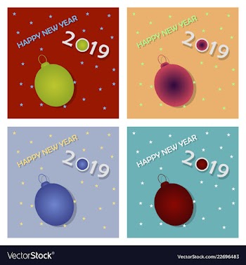2019 happy new year background for your seasonal vector image