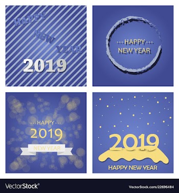 2019 happy new year background for your seasonal vector image
