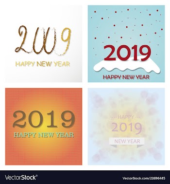 2019 happy new year background for your seasonal vector image