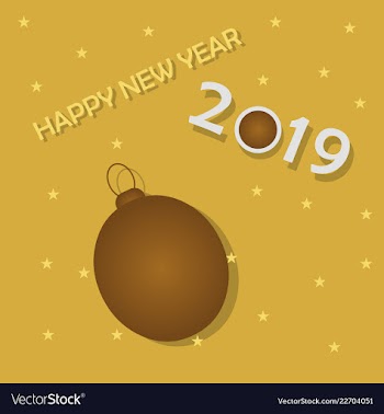2019 happy new year background for your seasonal vector image