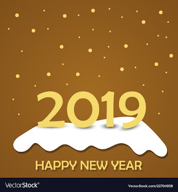 2019 happy new year background for your seasonal vector image