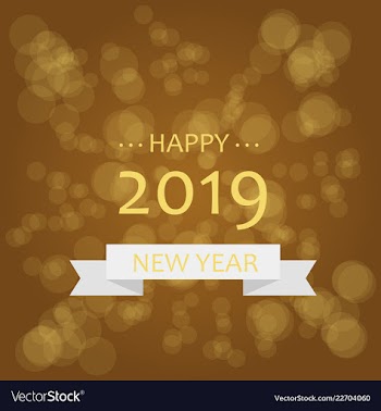 2019 happy new year background for your seasonal vector image
