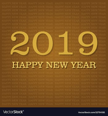 2019 happy new year background for your seasonal vector image