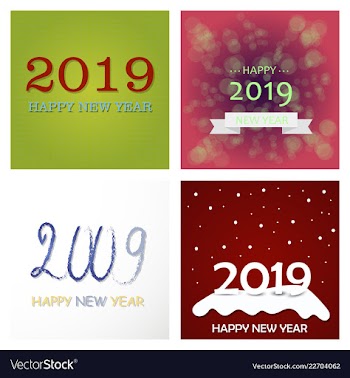 2019 happy new year background for your seasonal vector image