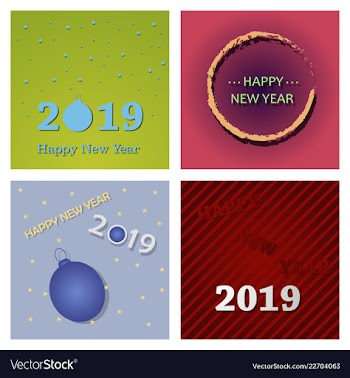 2019 happy new year background for your seasonal vector image