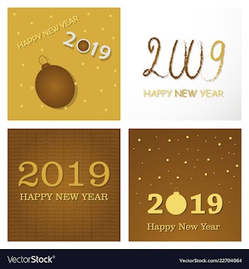 2019 happy new year background for your seasonal vector image