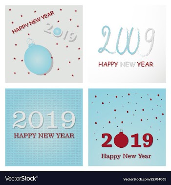 2019 happy new year background for your seasonal vector image