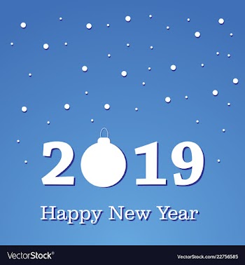 2019 happy new year background for your seasonal vector image