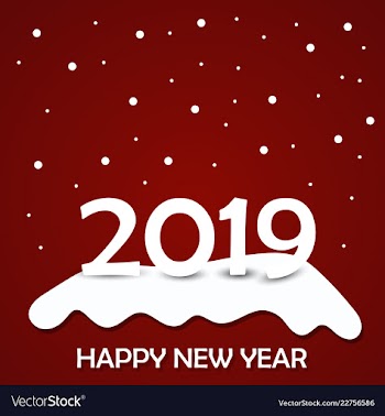 2019 happy new year background for your seasonal vector image