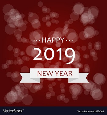 2019 happy new year background for your seasonal vector image