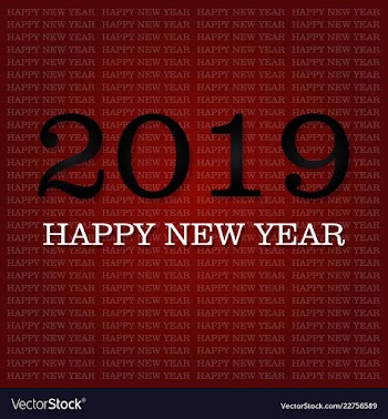 2019 happy new year background for your seasonal vector image