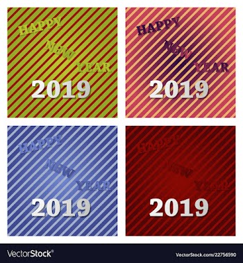 2019 happy new year background for your seasonal vector image