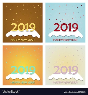 2019 happy new year background for your seasonal vector image