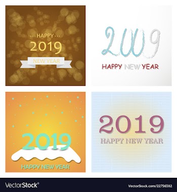2019 happy new year background for your seasonal vector image