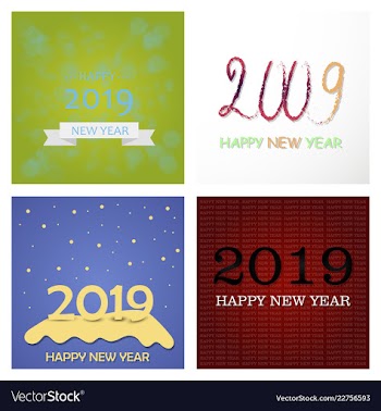 2019 happy new year background for your seasonal vector image