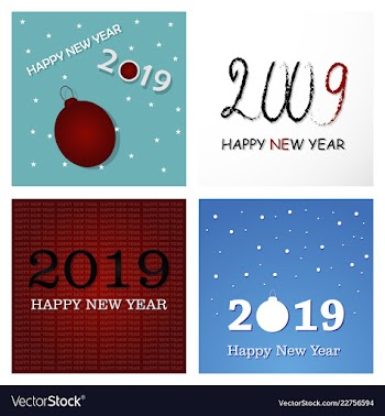 2019 happy new year background for your seasonal vector image