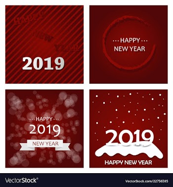 2019 happy new year background for your seasonal vector image