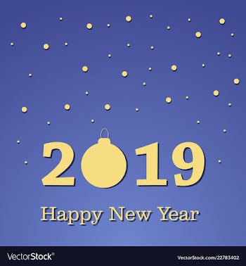 2019 happy new year background for your seasonal vector image
