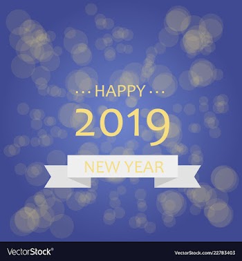 2019 happy new year background for your seasonal vector image