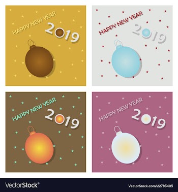 2019 happy new year background for your seasonal vector image