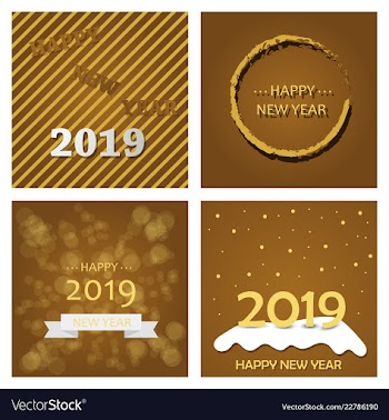 2019 happy new year background for your seasonal vector image