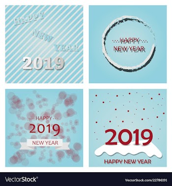 2019 happy new year background for your seasonal vector image